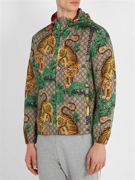 gucci bengal tiger jacket green|Gucci tiger loafer.